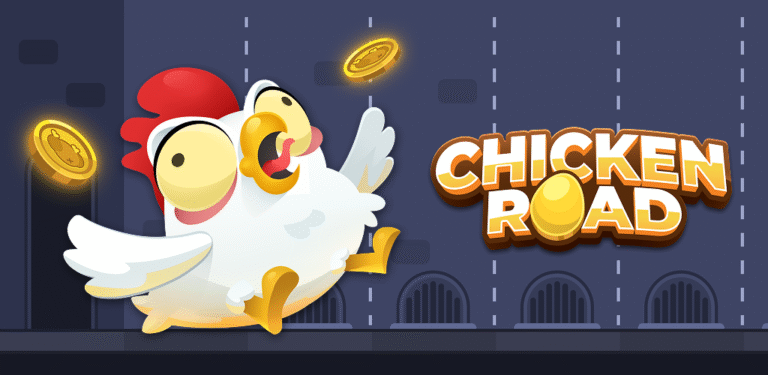 La gallina de Chicken Road en la pantalla del juego original